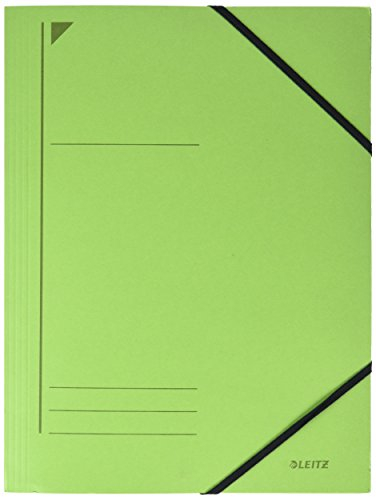 LEITZ 3981-00-55 Eckspannermappe, A4, Füllhöhe 350 Blatt, Primärkarton, grün