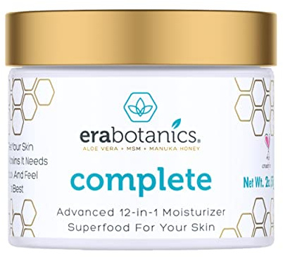 Era Organics Face Moisturizer Cream - Advanced 12-In-1 Rejuvenating Formula With Superfood Complex Manuka Honey, Hyaluronic Acid, Hemp Oil - Anti Aging Wrinkle Defense For Women or Men - 2oz