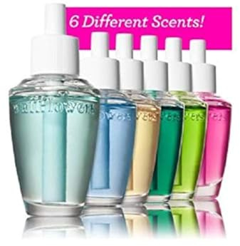 Bath & Body Works 6-Pack Wallflowers Sampler Fragrance Refills, 6 Different Scents, Assorted Colors (Bundle)
