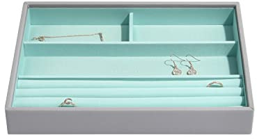 Stackers Grau & Mint Klassisch Schmuckfach für Schmuckschatulle Ringe/Armbänder