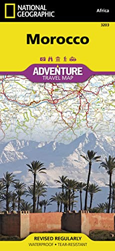 Morocco Map – Waterproof Travel Map by National Geographic | Detailed Adventure Map of Morocco with Cities, Deserts & Mountains | Tear-Resistant Road & Hiking Map (National Geographic Adventure Map)