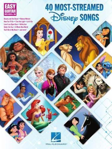 40 Most-Streamed Disney Songs: Solo pour Guitare | Recueil de partitions Easy Guitar avec tablatures et notation standard | 40 chansons Disney pour guitaristes débutants | Musiques de films Disney