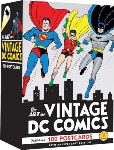 The Art of Vintage DC Comics: 100 Postcards (Gift for Vintage Comic Book Fan, Art Note Card Set)