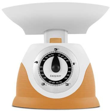 BEPER 90,128-Bilancia Meccanica da Cucina, in plastica, 15 x 24 x 19 cm