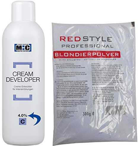 M:C MEISTER COIFFEUR [ CREAM DEVELOPER 4% ] - 1000ml + 500g Blondierpulver