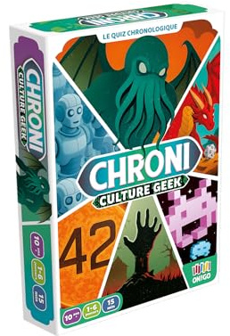 Blackrock Games Chroni - Culture Geek – Jeu de Société de Connaissances | 1 à 6 Joueurs | Dès 10 Ans | Classez Les Références Geek dans Le Temps | on The Go Éditions