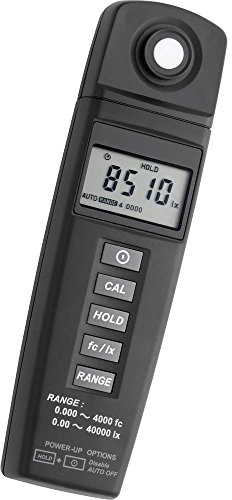 TFA Dostmann LM37 Luxmeter, 31.3000, zur Kontrolle der Lichtverhältnisse, Nullpunkt-Kalibrierung, Messrate 2x pro Sekunde, HOLD Funktion, schwarz