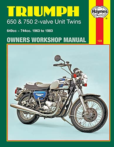 Triumph 650 and 750 2 Valve Unit Twins Owner's Workshop Manual (Motorcycle Manuals)