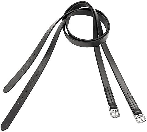 USG Correa para estribos de piel, color negro, 140 cm