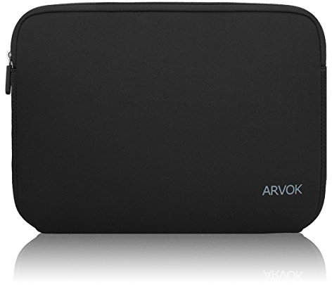 Arvok 13 13,3 14 Pouces Housse pour Ordinateur Portable en Néoprène Pochette Sacoche Compatible avec MacBook, Acer, Chromebook Dell, Lenovo, Microsoft (Noir)