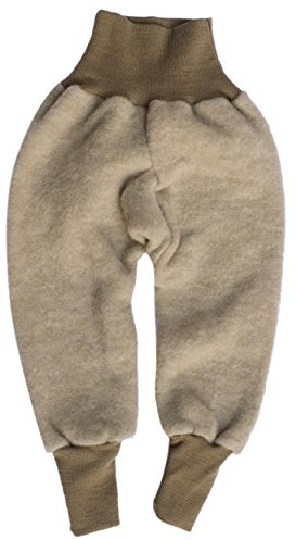 Cosilana Baby Hose mit Bund aus weichem Wollfleece, 100% Schurwolle kbT, größe 86/92