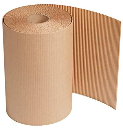 REALPACK® | 1 x Corrugated Cardboard Paper Roll | Size: Width 12'' 300mm x 5m,10m,20m Length | Best Prices | Strong Enough Ideal for Protection |Free Fast UK Shipping is Available