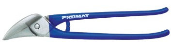PROMAT 810941 Ideal-Blechschere 54HRc li. L.260mm VA 0,8mm PROMAT Stahl 1,2mm