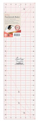 Sew Easy 24x6.5” Rectangular Template – Quilting & Patchwork Rule for Applique Sewing, Transparent Acrylic Non-Slip
