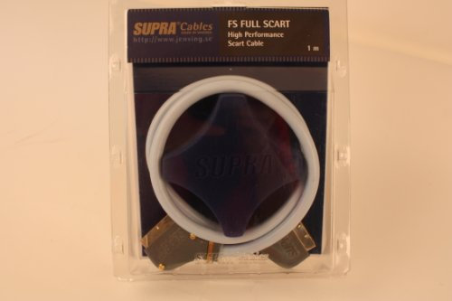 Supra 1001900701 cable EUROCONECTOR 1 m SCART (21-pin) Azul - Cables EUROCONECTORES (1 m, SCART (21-pin), SCART (21-pin), Azul, Male connector/Male connector)