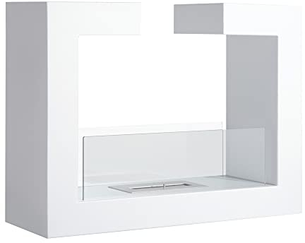 HOMCOM Kamin Bioethanol Biokamin Kaminofen Standkamin 1,5 L 3 Stdn. 78 x 25 x 58 cm