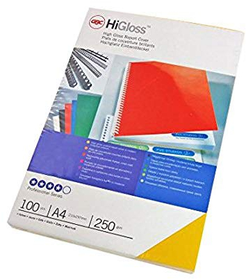GBC HiGloss Umschlagmaterial, A4, 100Stück, rot