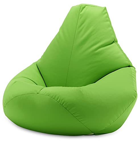 Beautiful Beanbags - Adult Highback Beanbag Chair, Water-Resistant - Lime