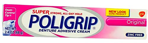 SUPER POLIGRIP Denture Adhesive Cream Original 2.40 oz