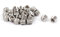 sourcing map 25pcs M6 x 6 mm Vis Conique Pointe Sans Tête Douille Hexagonale Ton Argent pour Fixation de Poignées de Porte