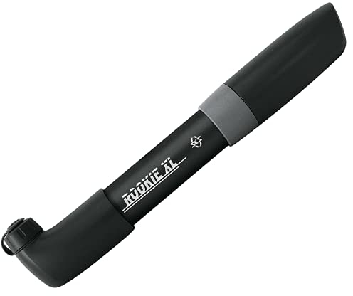 SKS GERMANY ROOKIE XL BLACK Hochleistungs-Fahrradpumpe (Fahrradzubehör mit umkehrbarem Ventilkopf für alle Ventile, robust und leistungsstark, max. Druck: 5 bar / 73 PSI), schwarz