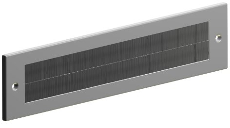 STORMGUARD 06SR0170000A Entrée de boîte aux lettres avec brosse pour usage interne en métal - Finition argentée - 335mm x 75mm