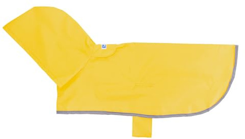 RC Pet Products Packable Dog Rain Poncho, Sunshine, Medium