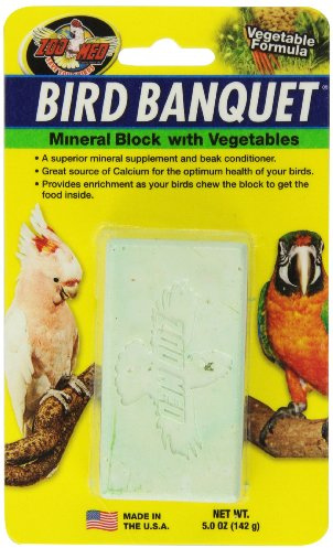 Zoo Med Bird Banquet, Vogelfutter Futterblock, Gemüse-Mix, groß, 1 x 142 g