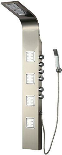 DP Grifería CF-8003 - Columna de Hidromasaje para Ducha (acero inoxidable), Plateado