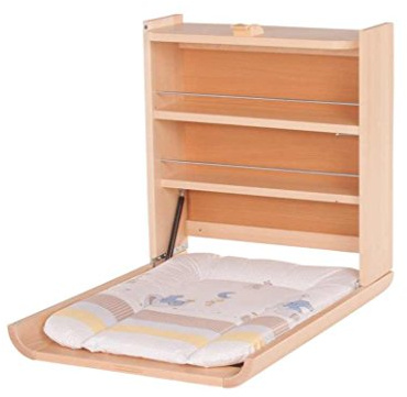 Table a langer mural Wanda Naturel matelas ourson Geuther