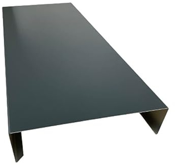Mauerabdeckung 1 m lang Aluminium farbig 0,8 mm (groß, Anthrazit RAL 7016)