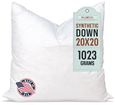 Pillowflex Synthetic Down Pillow Insert 20x20 in - Karate Chop Pillow