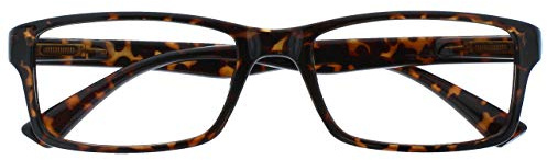 OPULIZE PEP Reading Glasses for Women Men, Large Rectangular Designer Frame with Spring Hinges, Scratch Resistant, Brown +2 (Pack of 1)