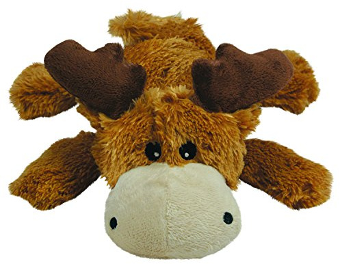 KONG Cozie Marvin Moose - Cute Dog Plush Toy for Indoor Play - Soft Chew Toy & Snuggle Buddy - with Squeaker, Durable Design & Minimal Stuffing - for Small Dogs