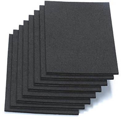 RERIVER 6 X 8 X 1/5 Thick Heavy Duty Felt Sheets - 8 Sheets (Black)