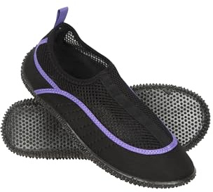 Mountain Warehouse Bermuda Womens Aqua Shoes - Neoprene Design, Mesh Panel, Slip On, Lightweight Swim Footwear - for Spring Summer, Beach Underwater Walking Purple Adult Shoe Size 5