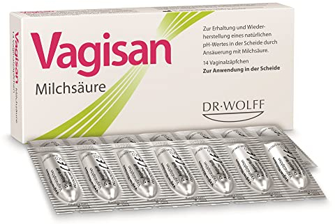 Vagisan Milchsäure - 14 St. | Vaginalzäpfchen zur Unterstützung der Scheidenflora und zur Vorbeugung von Scheideninfektionen | Intimpflege mit Milchsäure