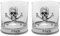 English Pewter Company - Juego de vasos de whisky con cráneo y cruz con emblema [TUM08]