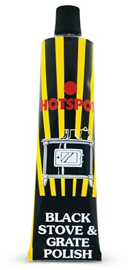 Hotspot Stove and Grate Polish Black – Restores Shine, Protects Cast Iron Surfaces, Easy Application, Heat-Resistant Finish, Ideal for Wood Stoves and Fireplaces 75ml