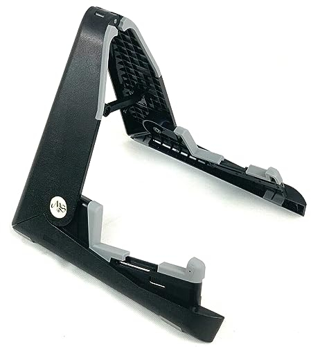 RockJam tragbare Klappgitarrenständer für klassische, Folk-, Jazz-, Elektro- und Bassgitarren aus Acrylnitril-Butadien-Styrol (ABS)