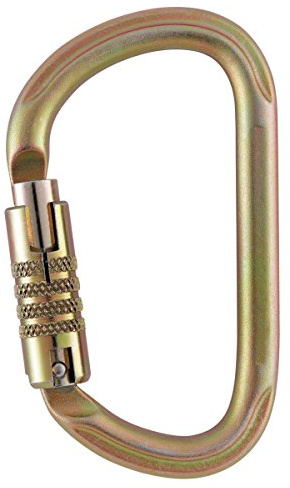 Petzl M73 TL VULCAN High-Strength Steel Carabiner, Size: Triact-Lock, Gold M073BA00
