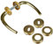 Ghidini 17810-15 Milena Maniglie in Ottone Lucido con Rosette e Bocchetta, 8 mm
