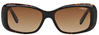 Vogue Eyewear Damen VO2606S Boogie Woogie Special Collection Sonnenbrille, Schwarz (Dark Havana W65613), One Size (Herstellergröße: 52)