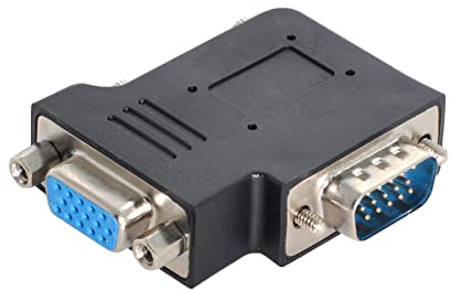 chenyang VGA Anschlüsse, VGA SVGA D-Sub HDB15Pin Stecker auf Buchse 90 Grad Links abgewinkelter Gender Changer Video Graphics Array-Anschlussadapter für Monitor/Projektor/Grafikkarte