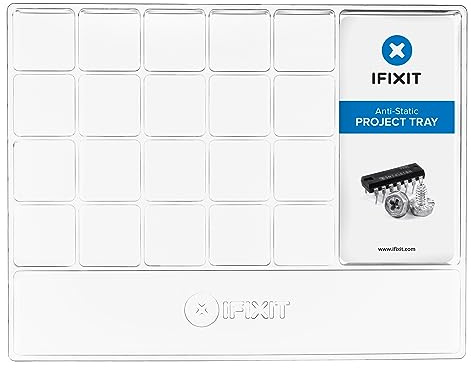 iFixit Anti-Static Project Tray - Small Parts and Screws Holder for Organization