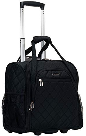Rockland Melrose - Maleta de Mano con Ruedas Verticales, Black, Talla única, Maleta de Mano con Ruedas Verticales Melrose, Carry-On 16-Inch