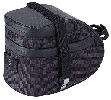 BBB Cycling Fahrrad satteltasche für universal bander fur einfache Montage auf Mountainbike Rennrad und citybike, Sattle tasche, Universal Saddle bag, BSB-31 Easypack, Schwarz