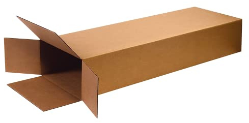 BOX USA Moving Side Loading Boxes Large, 18L x 6W x 45H 5-Pack | Corrugated Cardboard Box for Packing, Shipping and Storage, Kraft