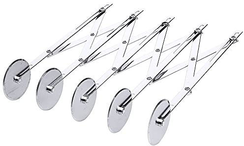 Contacto Tagliapasta Regolabile, Acciaio Inossidabile, Argento, 5 Schneidrädchen