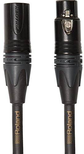 Roland Gold series Microphone Cable RMC-G3, Black, length: 3 ft./1 m